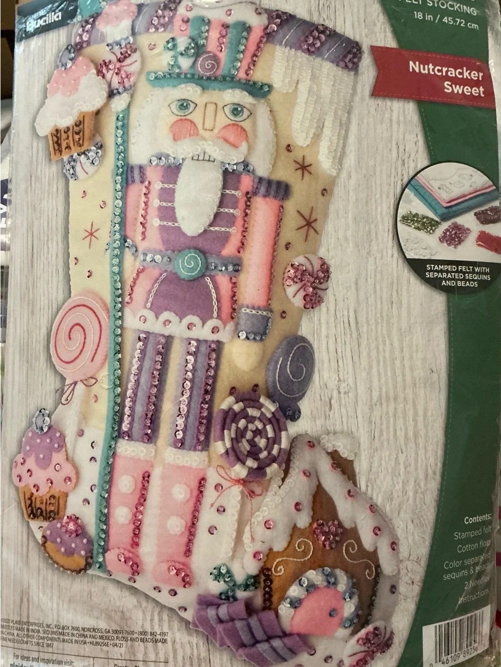 Bucilla Nutcracker Sweet Felt Stocking Kit  #89256E